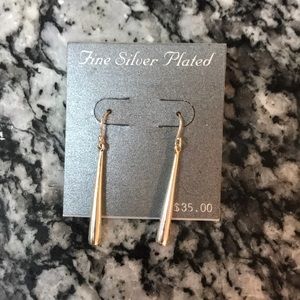 fine silver plated earrings - brand new